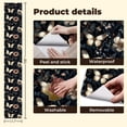 thumbnail image 5 of Peel and Stick Wallpaper Elegant Butterflies Floral Dark Wall Mural 17.7in x 9.8ft Self Adhesive Removable Wall Paper Renter Friendly Wallpaper for Nursery Bedroom Cabinets, 5 of 8