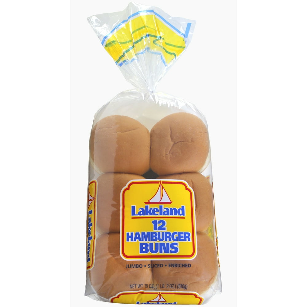 Lakeland Hamburger Buns, 16 oz