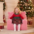 thumbnail image 4 of Costway Kids Bear Sofa Toddler Foam Couch with Soft Fleece Fabric Cover Pink, 4 of 10