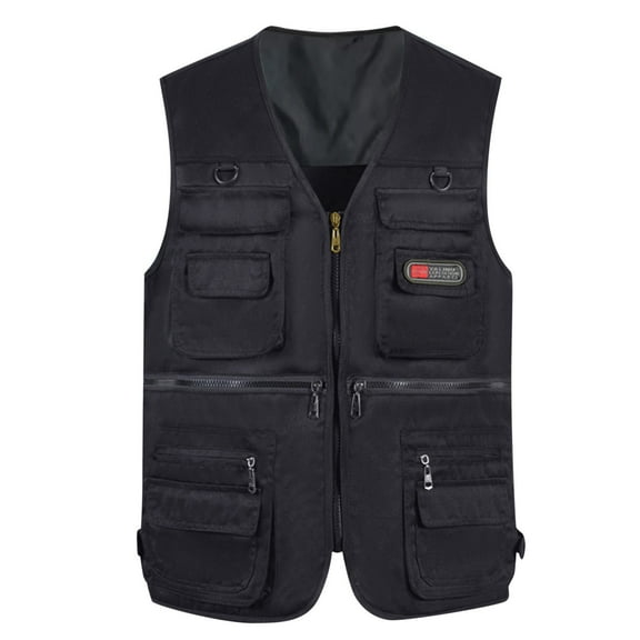 Mens Summer Outdoor Work Safari Fishing Travel Photo Vest with Pockets