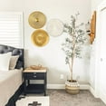 thumbnail image 4 of 12" Wall Décor Pack of 3 Metal Gold & White Washed Starbursts Radial Plate Wall Art Modern Accent Hanging Wall Decorations For Home Office Bedroom Or Living Room Wall Sculptures, 4 of 7