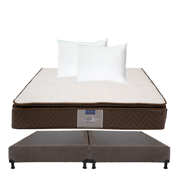 Colchón King Size Restonic Nautilus + Box + 2 Almohadas Oso