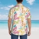 thumbnail image 4 of Fotbe Retro Colorful Butterfly Camisa Hawaiana para Hombre Unisex – Camisa Casual de Verano con Botones de Manga Corta de Algodón y Lino,X-Large, 4 of 7