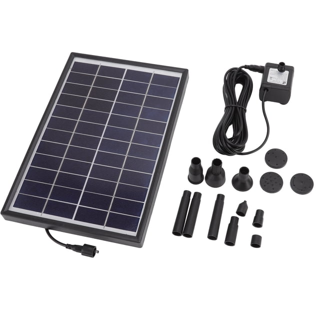 Bomba Solar de Agua, Bomba de Fuente Material solar ABS 12V 6W Fácil Limpieza para decoraciones Flotantes