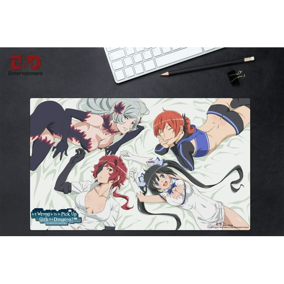 Is it Wrong to Try and Pick Up Girls in a Dungeon? Girls Pillow Talk Playmat Mouse Pad Officially Licensed