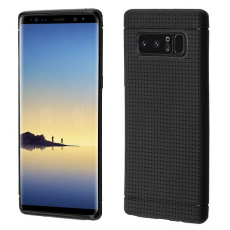 - Valor Lattice Points Rubber Cover Case For Samsung Galaxy Note 8 - Black