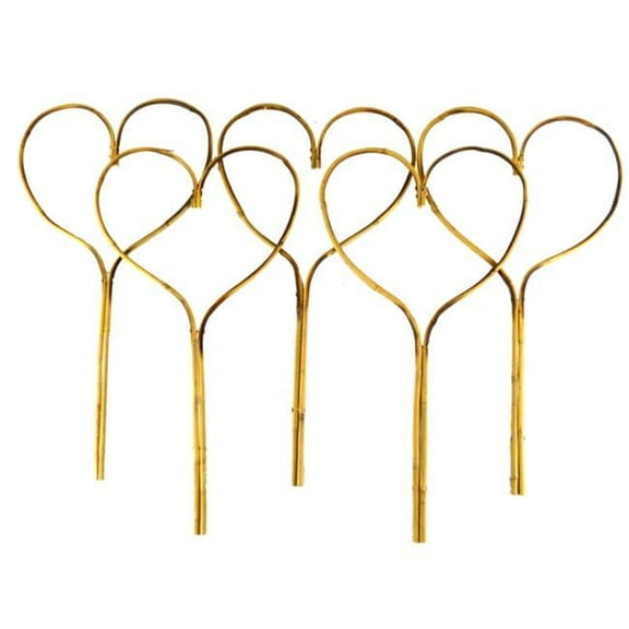 24 in. Bamboo Heart Stake - Pack of 5