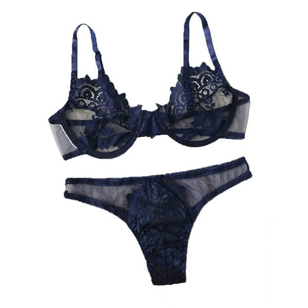 

Women Underwear Bra Sexy Lingerie G-string Nightwear Lace Clothes Set Fashion