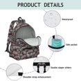 thumbnail image 4 of Fireman and Truck Black Pattern Backpack for School, Cute School Bag with Adjustable Shoulder Straps and Padded Back, 13.4"x11"x4.7", 4 of 5