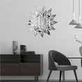 thumbnail image 2 of Injueey Sun Flower 3D espejo pared pegatina pegatinas montadas en la pared DIY decoración redonda calcomanía para el hogar sala de estar Decoración del hogar Negro, 2 of 6