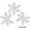 White C, variant on ZZkhGo Christmas Snowflake String Ornaments 6pcs Glitter Plastic Hanging Winter Holiday Decoration White