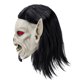 thumbnail image 2 of Casco de látex con forma de calavera de Halloween con máscara de ojos roja para disfraz, 2 of 3