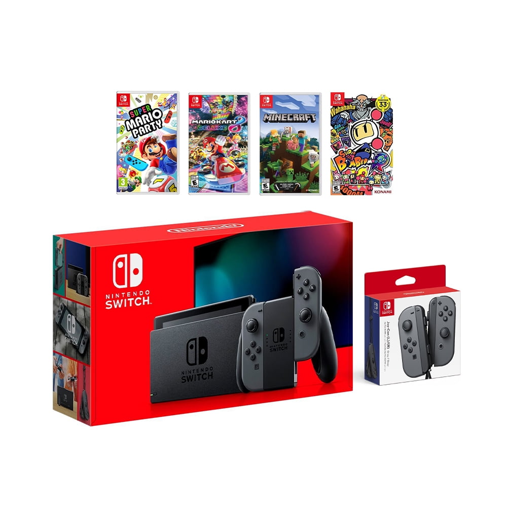 2019 New Nintendo Switch Gray JoyCon Console Multiplayer Party Game