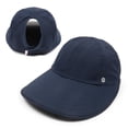 thumbnail image 1 of Sombrero con visera Ponyflo, protector solar, ala ancha, azul marino, 1 of 6