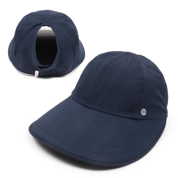 Sombrero con visera Ponyflo, protector solar, ala ancha, azul marino