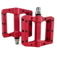 thumbnail image 2 of Toystoory Pack de 2 pedales de bicicleta a prueba de golpes Pedal de bicicleta 9/16 pulgadas sellado ciclismo montar soporte plataforma taco Ciclismo Rojo, 2 of 6
