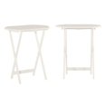 thumbnail image 1 of Linon White Folding Set of 2 Audra Snack Tray, 1 of 2