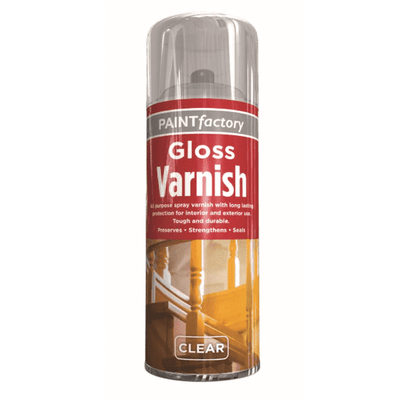 Paint Factory Clear Gloss Varnish Spray Paint 400ml
