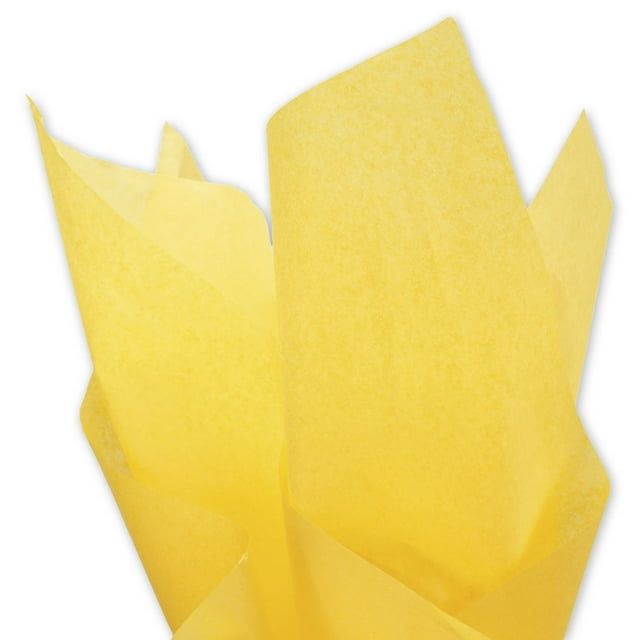 Flexicore Packaging | Yellow Gift Wrap Tissue Paper | Size: 15 Inch X 20 Inch | Count: 100 Sheets | Color: Yellow