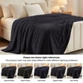 thumbnail image 5 of Superior Alaska Diamond Fleece Blanket 90" x 90", Lightweight Soft Bed Blankets, Full Size, Black, 5 of 9