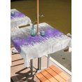 thumbnail image 2 of Outdoor Tablecloths with Umbrella Hole & Zipper, Purple Grey Abstract 54x54 Inch Square Tablecloths, Gradient Geometric Graffiti Modern Art Waterproof Table Cloth, Patio/Pool/Picnic Table Covers, 2 of 8