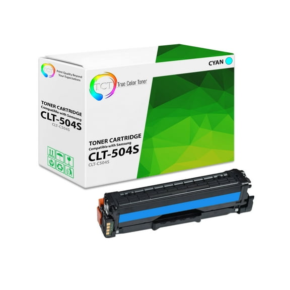 TCT 504S Cyan Toner Cartridge - Premium Compatible Replacement for Samsung CLT-C504S Cyan
