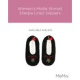 thumbnail image 2 of MeMoi Women's Mistle Stoned Sherpa Lined Slippers - Womens - Female (M-L, Black), 2 of 7
