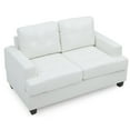 thumbnail image 5 of Glory Furniture Sandridge Faux Leather Loveseat in White, 5 of 6
