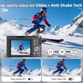 thumbnail image 3 of Cámara Digital 4K 56MP Autofoco para Fotografía y Video Pantalla Giratoria 180 Grados Zoom 16X Compacta de Viaje con Tarjeta SD 32GB, 3 of 7