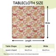 thumbnail image 2 of Beige Christmas Gingerbread Man Pattern Square Fitted Tablecloth with Elastic Edge,Square Table Cover,Washable Elastic Table Cover for Home Kitchen Party Decor 36"x36", 2 of 6
