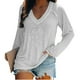 thumbnail image 2 of Camiseta con estampado navideño de moda para mujer Blusa de manga larga con cuello en V Tops casuales Pompotops FGAJ16404, 2 of 6