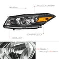 thumbnail image 3 of DNA Motoring For 08-12 Honda Accord Coupe 2DR Black Amber Corner Projector Headlight Lamps Pair, 3 of 5
