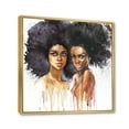 thumbnail image 3 of Designart 'Portrait of Two African American Women' Modern Framed Canvas Wall Art Print, 3 of 5