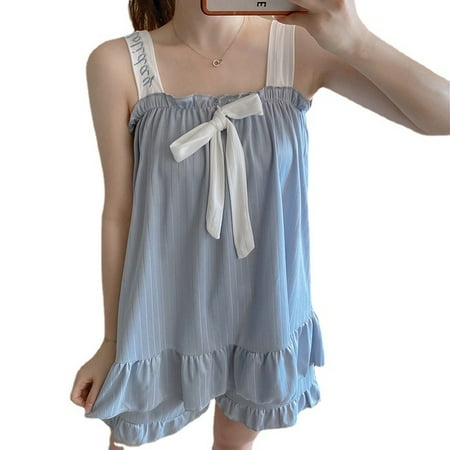 

DanceeMangoo New Short Sleeve Women Pajamas Set Thin Cotton 2Pcs Set Women Sleepwear Sexy Homewear Women Pyjamas Set Short Pant