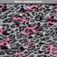 thumbnail image 5 of Leopard Print Dog Crate Cover, Safari Animal Pattern Nature Inspired Fashion Cheetah Panther, Easy to Use Pet Kennel Cover for Medium Large Dogs, 35" x 23" x 27", Pink Grey Black, by Ambesonne, 5 of 6