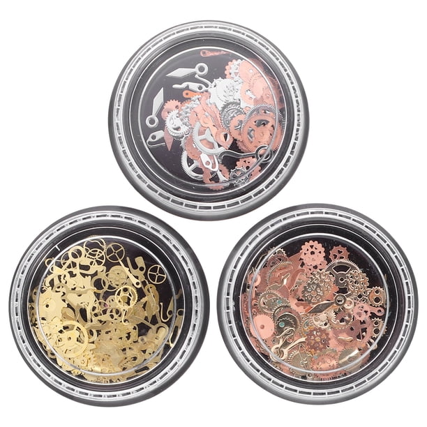 3 cajas Antique Steampunk Gear Mezcla de la rueda engranaje de aleación DIY PENDIENTES LLEGADORES CHARMS