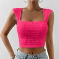 thumbnail image 3 of Timegard Womens Cropped Tank Tops Summer Beach Casual Comfy Square Neck Sleeveless Tops Lightweight, 3 of 6