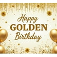 thumbnail image 4 of Golden Glitter Happy Birthday Banner Party Decoration Backdrop for Birthday Parties Photography Props Photo Booth Backgrounds Celebrations, 4 of 8