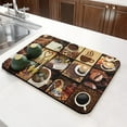 thumbnail image 4 of Coffee Mat 23inx15in, Anti-Slip & Waterproof Coffee Bar Accessories, Absorbent Hide Stain, Dish Drying Mat for Kitchen, 4 of 7