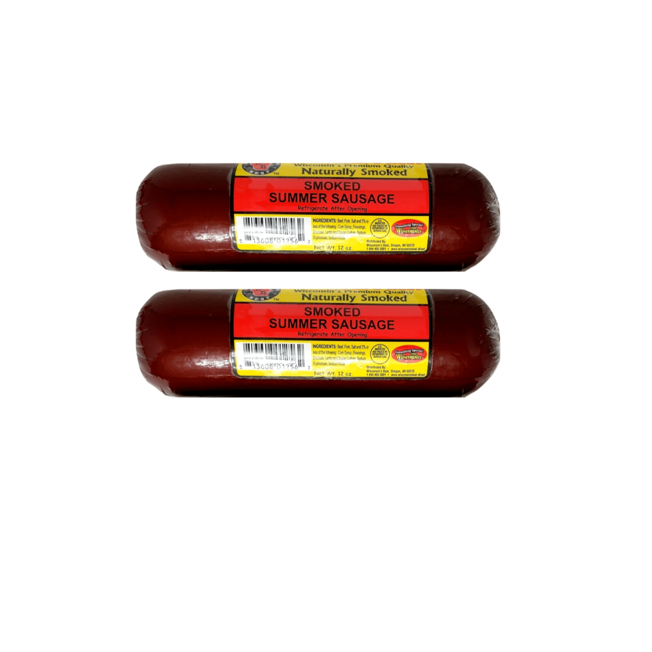 Wisconsin's Best - Original Smoked Summer Sausages, 2-Pack (12 Ounces Each) | Shelf Stable, Keto Friendly, High Protein, Low Carb | Great for Charcuterie