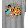 thumbnail image 3 of Disney Princess - Jasmine And Rajah Flowers- Women's Short Sleeve Graphic T-Shirt, 3 of 5