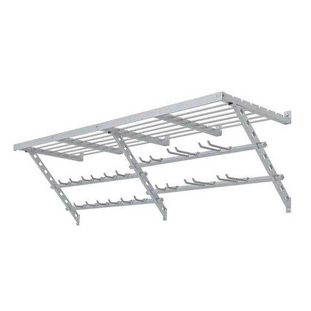 Trousse d'Étagère Murale en Acier de 64 Po, Blanc