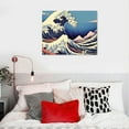 thumbnail image 4 of ARISTURING Great Wave of Kanagawa Katsushika Hokusai Modern Stretched and Framed Canvas Prints Artwork Abstract Landscape Pictures Paintings on Canvas Wall Art for Home  Decorations 20x16 inch, 4 of 4