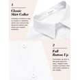 thumbnail image 7 of Zeagoo Womens Cotton Button Down Fitted Button Up Server Uniform Shirt, 7 of 7
