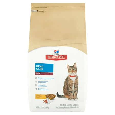 Hill's Science Diet Adult Oral Care Chicken Recipe Dry Cat Food, 3.5 lb bag