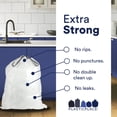 thumbnail image 5 of Plasticplace Custom Fit Trash Bags Compatible with simplehuman Code H (200 Count) Drawstring Garbage Bag 8-9 Gallon White Tear-Resistant Trash Liners for Kitchen Bathroom Office Recycling 18.5” x 28”, 5 of 7