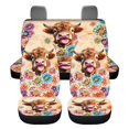 thumbnail image 2 of Qpednta Highland Cow Flower Car Seat Covers 4 Pcs, Front Seat Protector Carseat Rear Split Bench Cover Universal , Automobile Interior Decorate Accessories Fit for Car SUV Trucks, 2 of 7