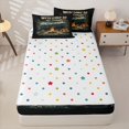 thumbnail image 4 of Erosebridal Vintage Camping Zipper Queen Comforter Set with Fitted Sheet and 2 Pillowcases,Mountain Tent Campfire Zipper Bedding Set For Boys,Polkadot Reversible,4-Piece, 4 of 7