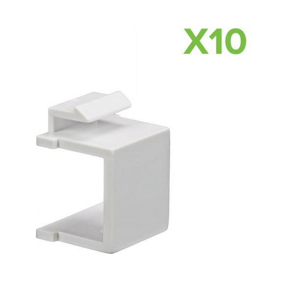 NavePoint Blank Keystone Adapter White 10-pack