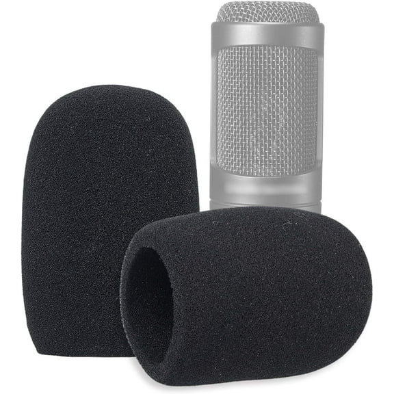 SUNMON Windscreen Foam Cover, Windscreen Pop Filter for Audiotechnica AT2020 Condenser Studio Microphone (2 pack)